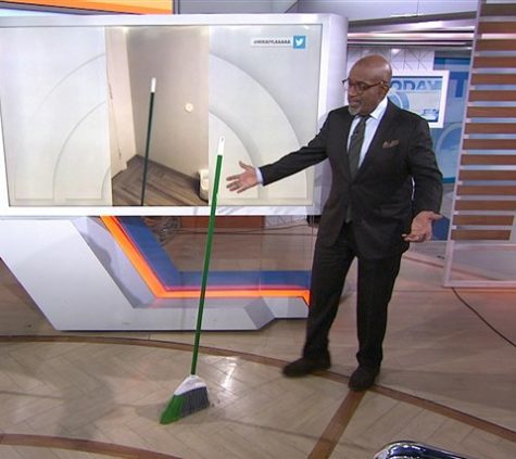 Al Roker from the Today Show joins in the fun of the broomstick challenge. Photo courtesy of the Today Show on today.com.
