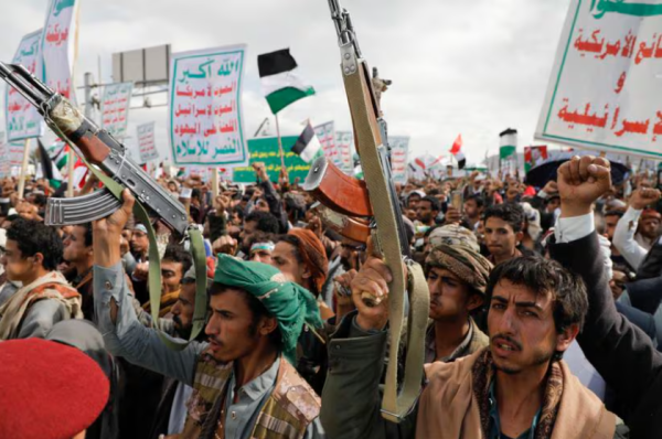 The Houthis, a Radical Islamic Terrorist Group in control of a large portion of Yemen pursuing Piracy, hindering global trade.