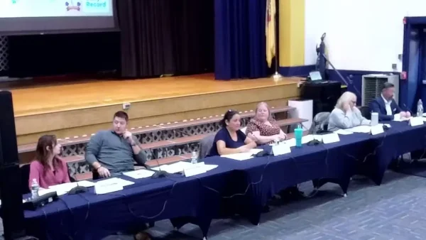 Candidates for Roxbury School Board at Meet The Candidates' Night at the Lincoln Roosevelt Auditorium.