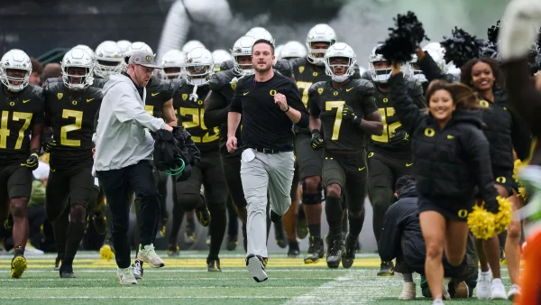 University of Oregon Head Coach Dan Lanning Leading the Line in Big Ten Championship Game. 